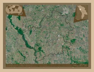 Falesti, Moldova. Low-res satellite. Labelled points of cities