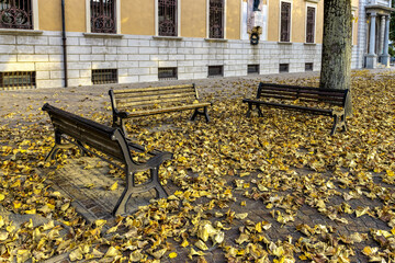 l'autunno svuota le panchine