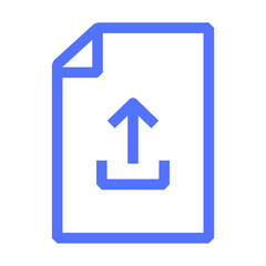 file folder up upload line icon