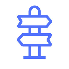 road sign summer travel line icon