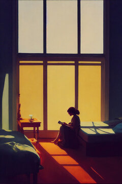 femme dans la chambre