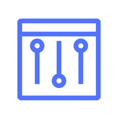 audio cinema mixing music table line icon