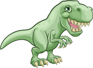 Naklejka premium Dinosaur T Rex Animal Cartoon Illustration