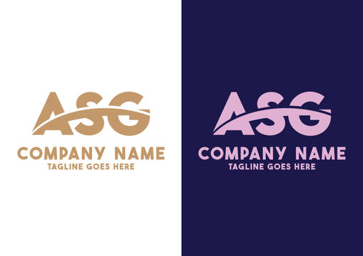 Letter ASG logo design vector template, ASG logo