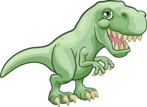 Dinosaur T Rex Animal Cartoon Illustration