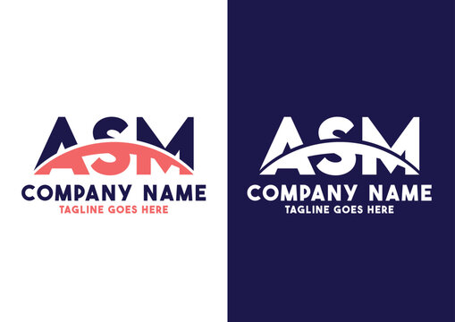 Letter ASM logo design vector template, ASM logo