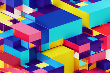 Obraz premium abstract colorful background 3D generative ai digital illustration