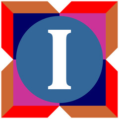 Vector Design. White Letters With Circles