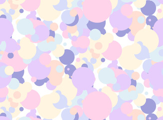 カラフルでポップな丸がいっぱいのシームレスなパターン