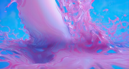 Abstract semitransparent fluids in pastel colors, computer generated