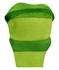 Reusable Coffee Mug, zero waste. Zero waste kitchen clipart. Watercolor illustration of Reusable Coffee Mug, isolated on transparent background. Zero waste lifestyle.