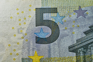 5 euro macro background for business finance themes