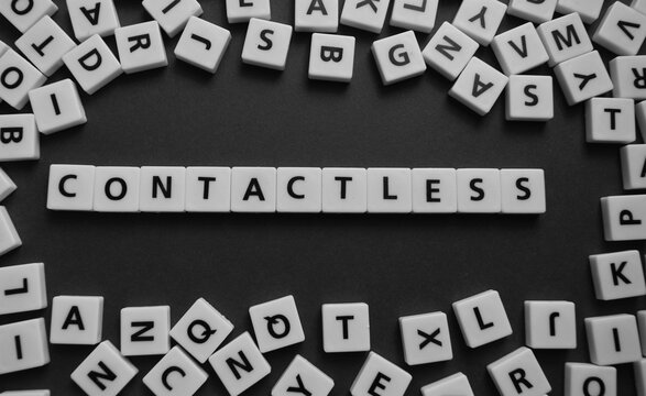 Letters spelling out contactless