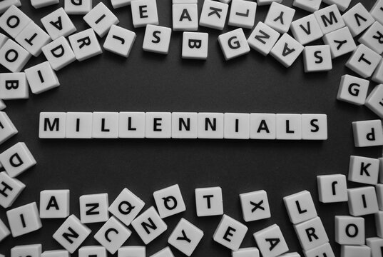 Letters spelling out millennials 
