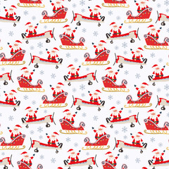 Christmas pattern with Santa Claus