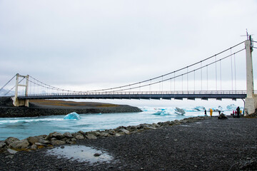 Ringroad Iceland Bridge in Vatnajokull National Park