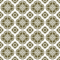 Seamless background image of vintage golden square round geometry pattern.