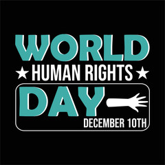 Fototapeta na wymiar best happy human rights day t shirt design vector