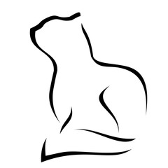 Stylized cat outline