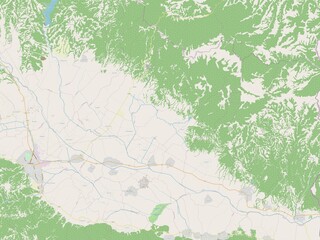 Fototapeta premium Bosilovo, Macedonia. OSM. No legend