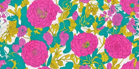 I am looking at a design of paper flowers. The different colors and sizes of petals give the design an interesting look. Each flower is unique, and I can imagine how pretty they would look in real lif