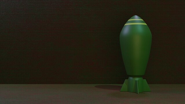 3d rendering war grenade equipment