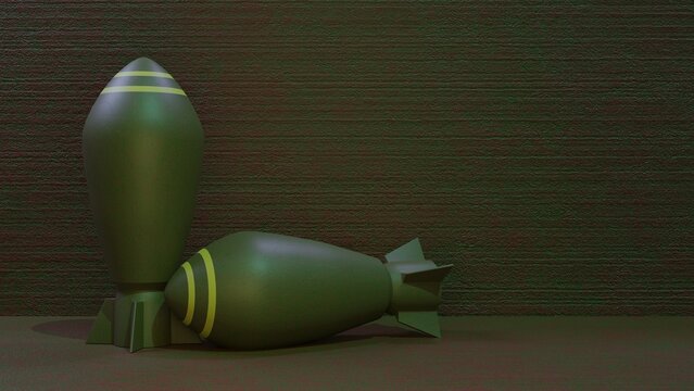 3d rendering war grenade equipment