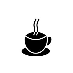 Coffee or tea cup icon. Cup of hot drink. Logo for a cafe or coffee shop.