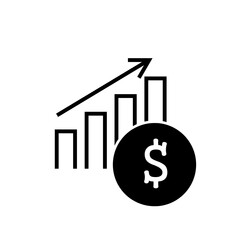 Money Chart icon Vector. Money icon. 