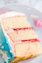 Mermaid themed 3 layer vanilla cake