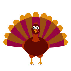 simple flat Thanksgiving turkey 