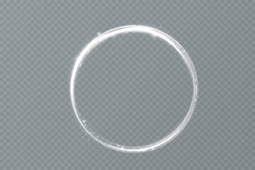 White ring.Vector luxury sparkling frame.Christmas decoration.