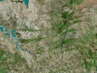 Naklejka premium Guidimaka, Mauritania. High-res satellite. No legend