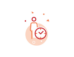 Work Time Stroke Line Icon
