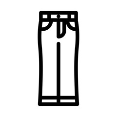 bootcut pants clothes line icon vector. bootcut pants clothes sign. isolated contour symbol black illustration