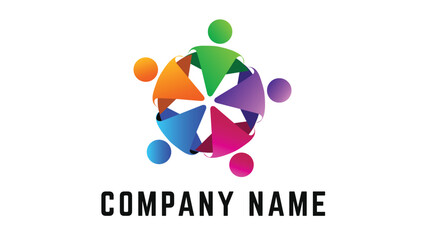 Consulting Business Group of People or Companies Logo Template