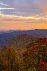 sunset over the mountains