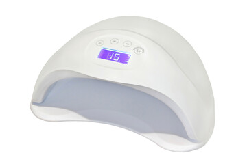 UV LED Nail Dryer lamp for curing process by gel method isolated.