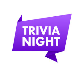 Hand Holding Megaphone with trivia night. Megaphone banner. Web design. Vector stock illustration