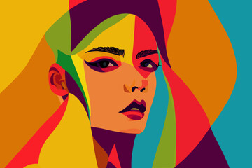 Lgbt girl vs human rights discrimination, side view,