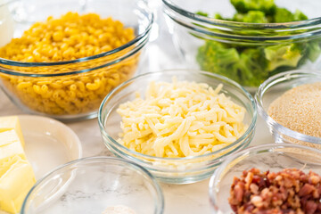 Macaroni and cheese with broccoli