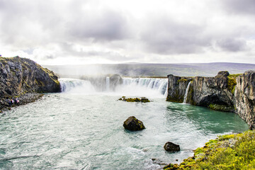 Goðafoss Waterfall Cliff in East Iceland