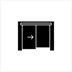 sliding door line icon vector. sliding door sign. automatic door vector icon on white background