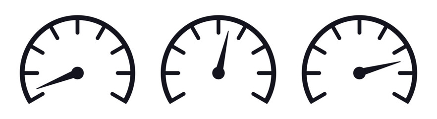 Speedometer tachometer speed performance icon - obrazy, fototapety, plakaty