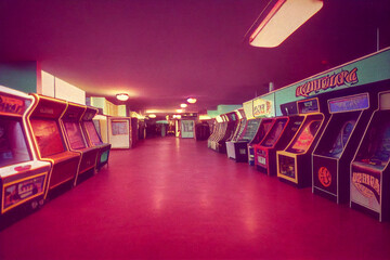 Retro video arcade illustration