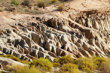 Example of severe soil erosion in an arid region of South Africa.