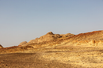 SHill and empty sky in Sinai desert