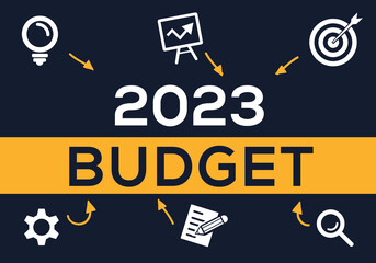Fototapeta premium Creative (2023 Budget), Vector illustration.