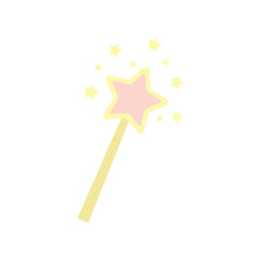 Vector illustration of magic wand.