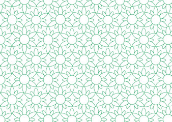 Flower petal or leaves geometric pattern vector background. Repeating tile texture of this line on oval shape with gradient effect. Pattern is clean usable for wallpaper, fabric, printing. 
